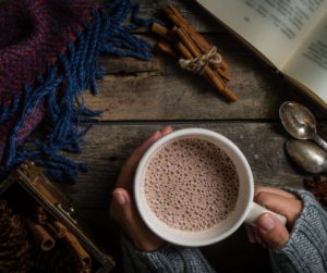 enjoy a cup of cocao. 