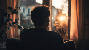 woman finding calm and using gentle techniques to stop overthinking