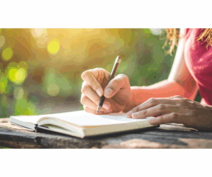 journaling practice helping a woman stop overthinking